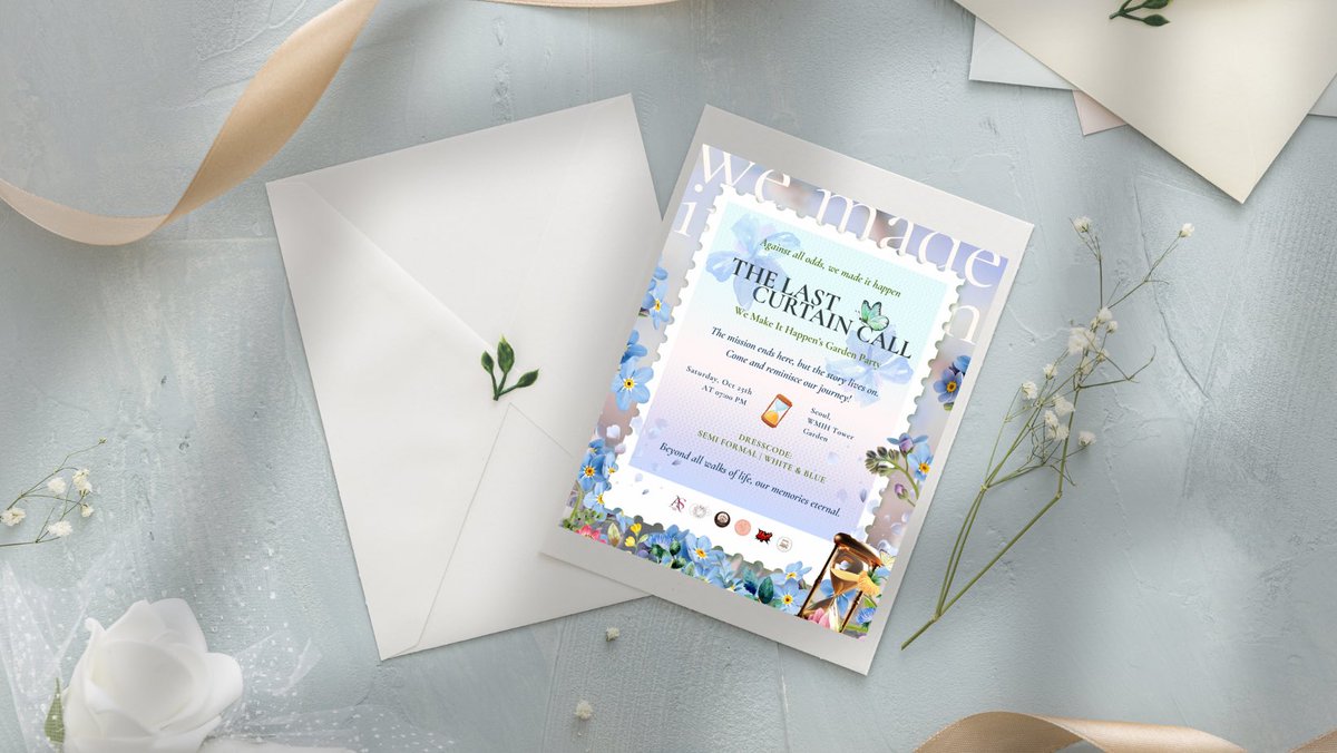 WEMAKElTHAPPEN's tweet image. ⠀
⠀ ⠀ ⠀ ⠀⠀⠀⠀ ⠀ ♡  …   𝓹͟𝐫𝐞𝐬𝐞𝐧𝐭𝐢𝐧𝐠  .ᐟ
⠀ 𝑾͟𝐄 𝐌𝐀𝐊𝐄 𝐈𝐓 𝐇𝐀𝐏𝐏𝐄𝐍'𝐒 𝐆𝐀𝐑𝐃𝐄𝐍 𝐏𝐀𝐑𝐓𝐘
⠀ The  Last  Curtain  Calls. #WeMadeItHappen.
⠀⠀⠀  ⠀ ⠀ ⠀  ♡.ㅤ⠀OCT⠀⠀25th,⠀⠀2025⠀.ᐟ
⠀