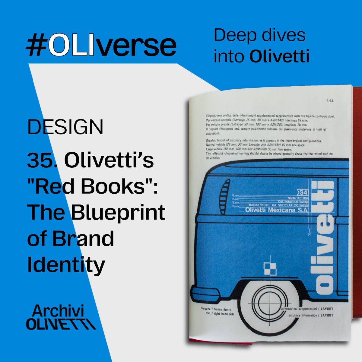 📘 Olivetti’s ‘Red Books’ — design meets discipline.
In the 1970s, #Olivetti set new standards for #branding and #visualidentity.

🎙️ Episode 34 of #OLIverse is on Spotify, Apple Podcast, Spreaker &amp; more

🎧 bit.ly/OLIverseRedBoo…

#ArchiviOlivetti #Podcast #StoriaDiInnovazione