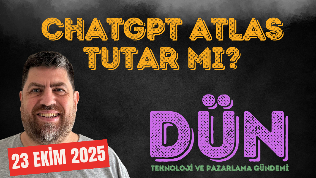 Teknoloji ve pazarlama dünyası "DÜN",
"ChatGPT Atlas tutar mı?" sorusunun yanıtını aradı.

• AWS'nin DNS kaynaklı arızası,
• Amazon'un robot otomasyonu yatırımları
• YZ'nin işe alım süreçlerini nasıl etkilediği
yayındaki diğer başlıklar. 

Keyifli seyirler!