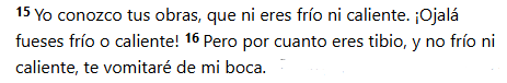 Han sido días complicadillos tras mi última publicación en redes. Gracias a quien ha echado un rato en contactarme, o en darle un corazoncito al mensaje.  
A los tibios, que se lean Apocalipsis 3,15. Que anda que no tiene que molar que te vomite Dios 🤣🤣
Gracias! Seguimos!