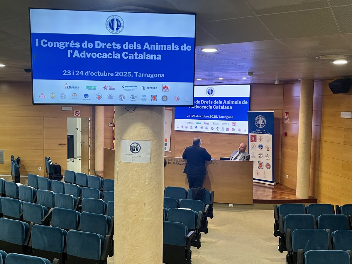 conselladvocat's tweet image. 📅 Avui i demà celebrem a @ICATTarragona el I Congrés de Drets dels Animals amb més de 150 inscrits

✅ Un espai pioner per debatre sobre reptes jurídics, ètics i socials de la protecció animal

🐾 Un pas endavant cap a un dret més ètic i respectuós amb tots els éssers vius