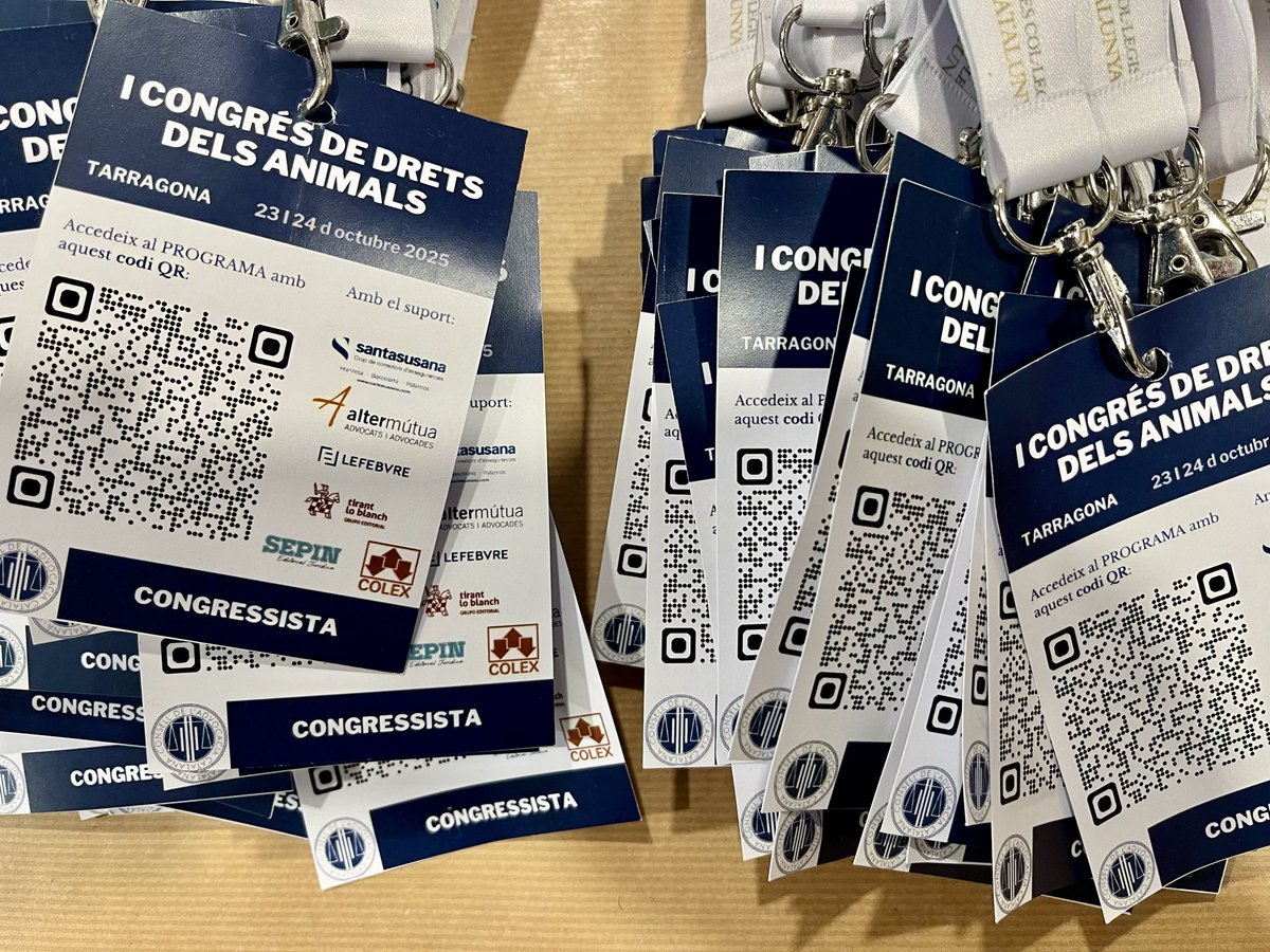 conselladvocat's tweet image. 📅 Avui i demà celebrem a @ICATTarragona el I Congrés de Drets dels Animals amb més de 150 inscrits

✅ Un espai pioner per debatre sobre reptes jurídics, ètics i socials de la protecció animal

🐾 Un pas endavant cap a un dret més ètic i respectuós amb tots els éssers vius