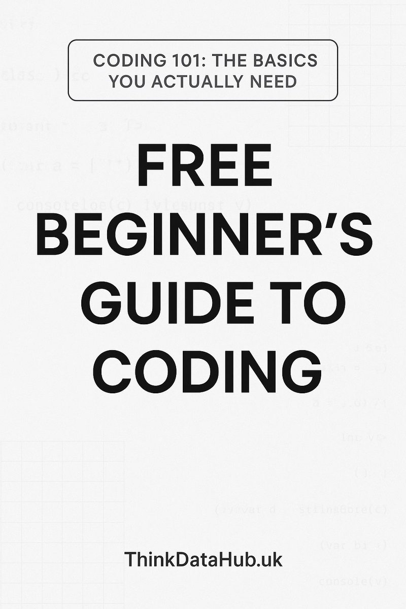 Thinkdatahub1's tweet image. Dive into the coding universe with my blog series, "Coding 101: Essentials You Need." This free resource simplifies programming for beginners or those refining skills. Start your coding journey at thinkdatahub.uk today! #LearnToCode #CodingJourney