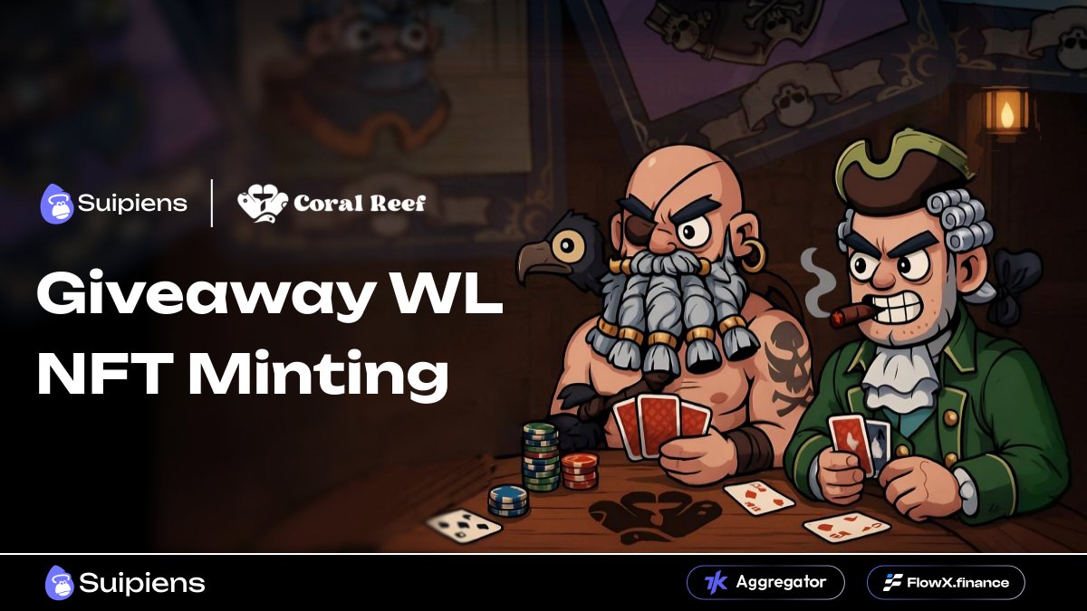 suipiens's tweet image. 🏴☠️ Are you ready to become pirates exploring the treasures of the Sui Ocean? 🌊💎
⛵ Hop on board with our WL Giveaway Event:
1️⃣ Follow @suipiens + @Suicoralreef
2️⃣ Repost this post
3️⃣ Tag 3 friends & drop your wallet address
🎁 12 lucky winners will be chosen in 36h!
#Sui…