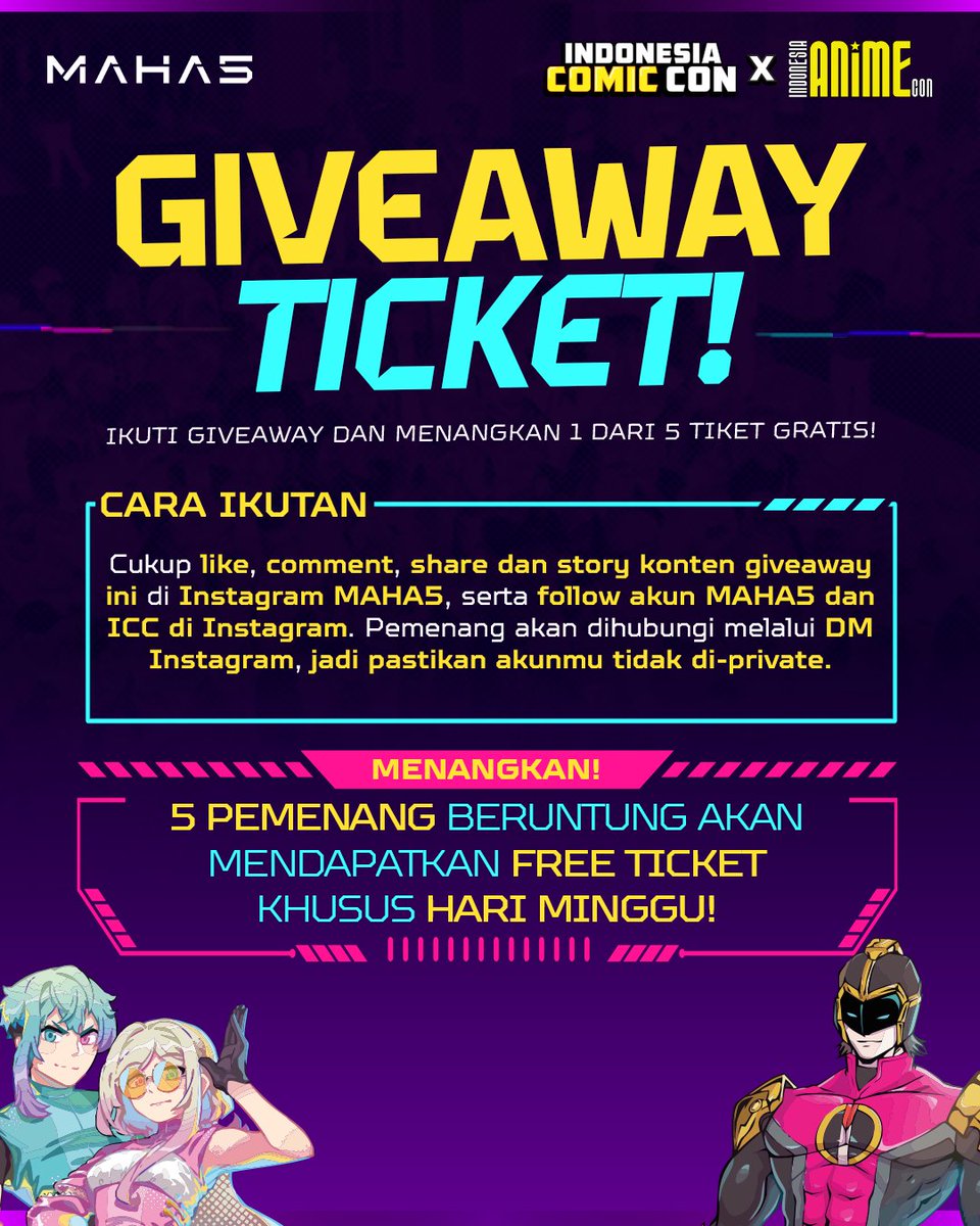 APAH? TIKET GRATIS ICC x INACON 2025??🤯

Iya benar sekalih! MAHAmin ada info penting buat kalian semua🚨

Buat kalian yang mau ikutan, tolong dibaca dengan teliti yaa! Informasi pemenang paling lambat tanggal 25 Oktober 2025💫 Semangat. berjuang. Sukses 👏

#ICCxINACON #Giveaway