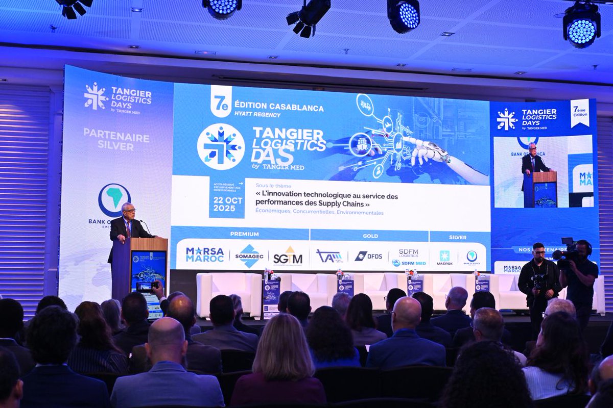 MarsaMarocGroup's tweet photo. Marsa Maroc a participé à la 7ᵉ édition des Tangier Logistics Days à Casablanca.
Un rendez-vous qui a réuni les acteurs de la logistique autour des enjeux d’innovation et de performance des supply chains.
#MarsaMaroc
#TLD2025
#WeLiftYourGrowth https://t.co/QhVyMXpp1m