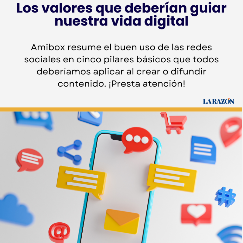 larazon_es's tweet photo. 📲Valores virales: cómo las redes pueden ser una herramienta ética y solidaria
Una lección que pone en jaque a los creadores que confunden fama con la verdad
👉Un nuevo episodio de la serie #Amibox de @FundATRESMEDIA