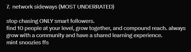 nadg0b's tweet image. best advice for small creators
great post pill
