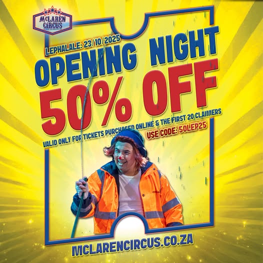 mclarenscircus's tweet photo. Catch #McLarenCircus Spectacular Popular 2025 Show in #Lephalale until Saturday 🎪😂🦁🐯🐴🐩🎩🤡😅🥳😍
#Ellisras Coming Soon to #Thabazimbi & #BelaBela #Limpopo
#BetwayPrem #BudgetBozza #BudgetInsurance Cele #goodsouthafricans Nabi Zuma
Buy Tickets Online: https://t.co/Y5XPaa1RcI https://t.co/jFJ0mxFWbr