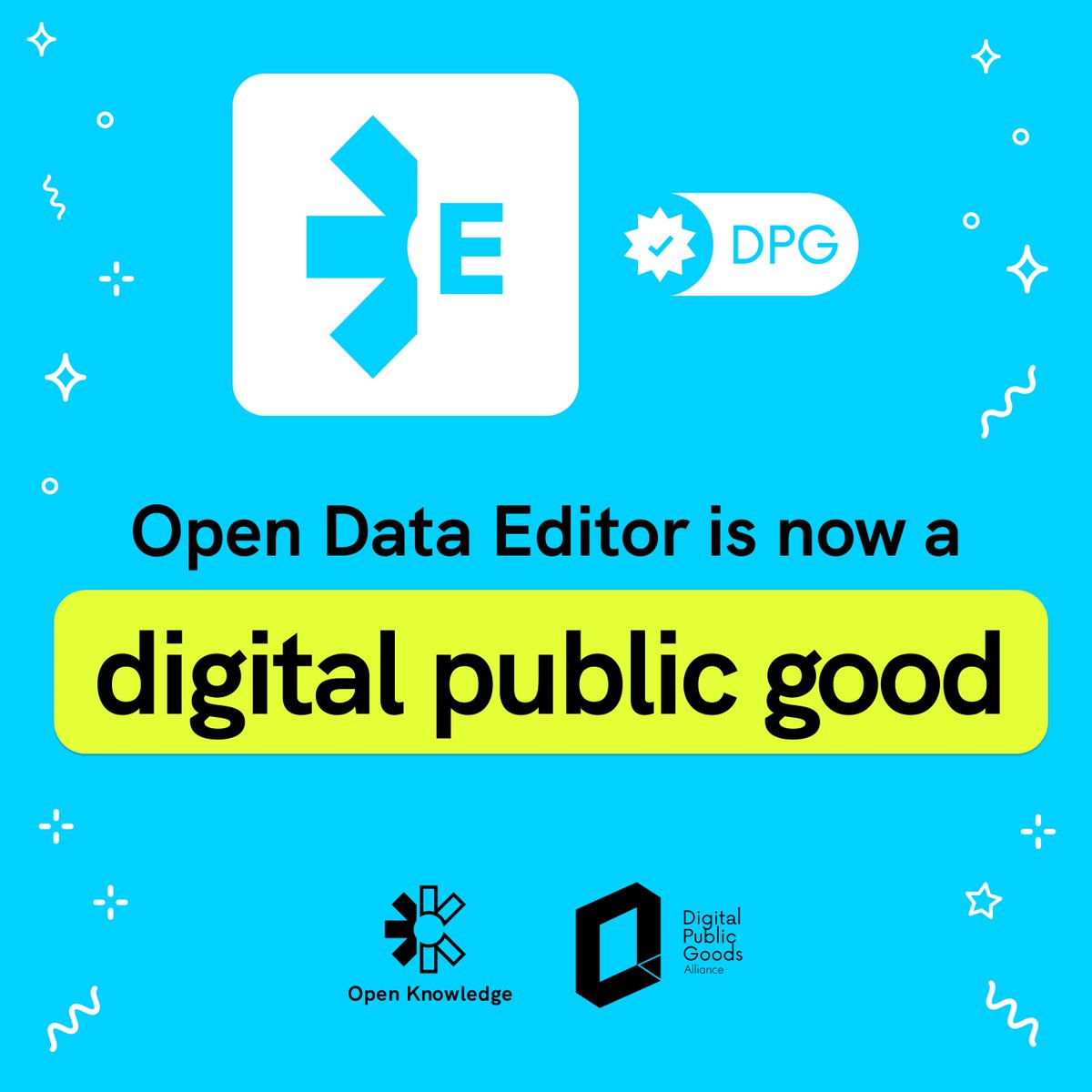 OKFN's tweet image. 🌟 🙌🏾 Exciting update: #OpenDataEditor has been recognised as a #digitalpublicgood by @DPGAlliance.
This means that the global adoption of the app has been contributing to the UN SDGs, and that ODE meets the highest standards of #openness.
👉🏾 More: blog.okfn.org/2025/10/22/ope…