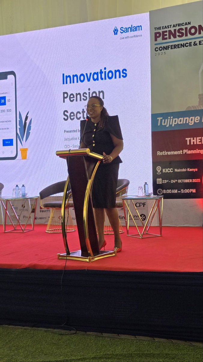SanlamKenya's tweet image. Did you know that only 26% of the #workforce in #Kenya is covered by #pensions #schemes? 
@Jackie_seela kicks off the session with a pertinent #question . Are you covered? Visit us at akibaplus.co.ke. Don&apos;t just #survive in your old age. #Thrive. 
#livewithconfidence