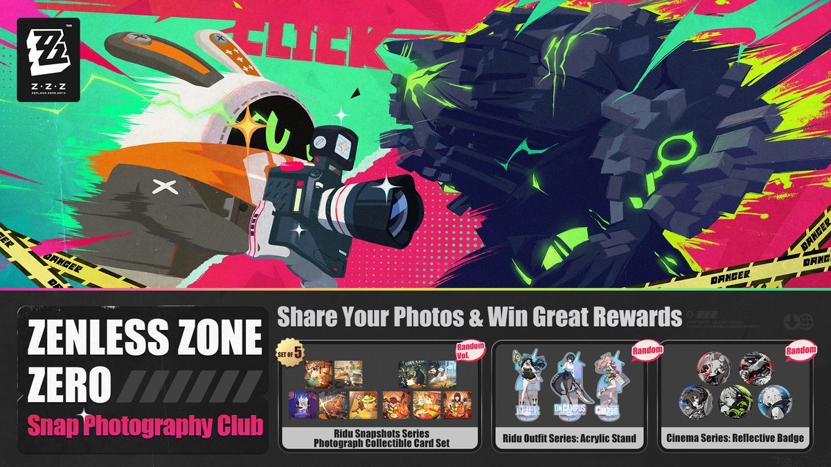 ZZZ_EN's tweet image. 📸 Click! Zenless Zone Zero Snap Photography Club | Best Shots
Dear Proxies,
Did you know? The photo function just got a killer performance upgrade! Not only did we add a brand new Frame feature, but you can also move and rotate the camera way more freely now.
Zenless Zone…