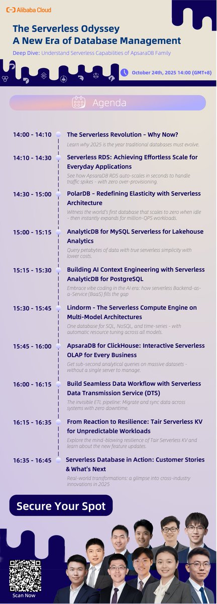 alibaba_cloud's tweet image. 🚀 Tired of Your Database Holding Your App Hostage?
⚡ Your database shouldn't slow down your app - it should scale with it effortlessly.
JOIN The Serverless Odyssey tomorrow and discover how #AlibabaCloud's next-gen #Serverless Databases eliminate provisioning nightmares.
🔗…