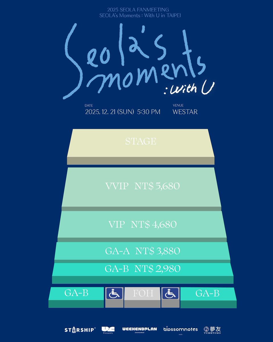 WJSN_Cosmic's tweet image. 2025 SEOLA FANMEETING in TAIPEI
＜𝙎𝙀𝙊𝙇𝘼'𝙨 𝙈𝙤𝙢𝙚𝙣𝙩𝙨 : 𝙬𝙞𝙩𝙝 𝙐＞ 티켓 오픈 안내

▪ 2025.12.21 (SUN) 5:30PM 

📍 WESTAR

🔗 Ticket Plus 위앤다(遠大) 티켓 시스템

🌱 티켓 오픈 일정
: 2025.10.29 (WED) 12PM

#설아 #SEOLA 
#우주소녀 #WJSN