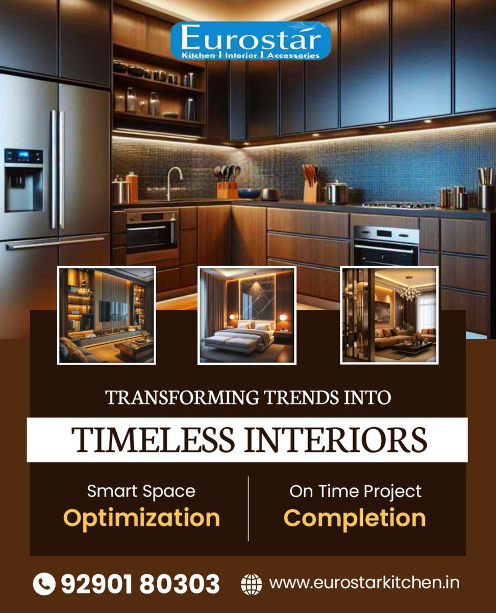 eurostar_int's tweet image. Looking to Turn Your Space into a Style Statement? Eurostar Makes It Happen | Call: 9290180303
Modular Kitchens | Luxury Wardrobes | Living Room Interiors | Space-Saving Solutions
#EurostarInteriors #ModularKitchenDesign #eurostarinteriordesigner #hyderabad #shamshergunj