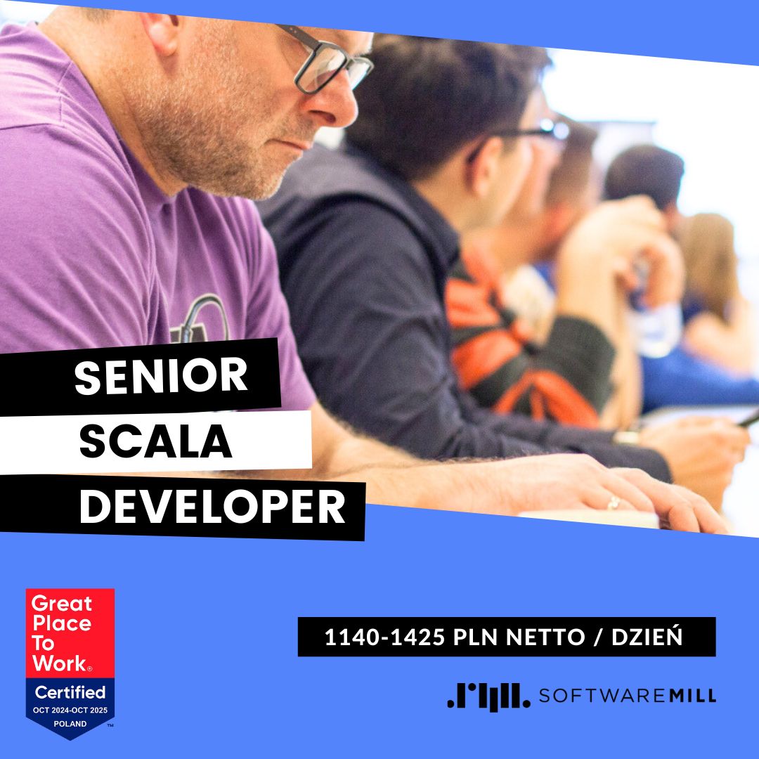 softwaremill's tweet image. We’re hiring: Senior #Scala Developer and Senior #DevOps Engineer.

We’re remote-first, async-friendly, and built around what devs actually care about:

🔹 Autonomy: real decisions, not just closing tickets
🔹 Clean engineering: time to do things right
🔹 Growth: learn, build,…