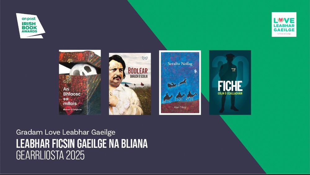 LeabharBreac's tweet photo. Rímead an domhain orainn go bhfuil dhá leabhar againn ar ghearrlíosta An Post Irish Book Awards. Comhghairdeachas leis na scríbghneoirí ar fad! #APIBAS #LoveLeabharGaeilge https://t.co/dT8VsaF0BQ