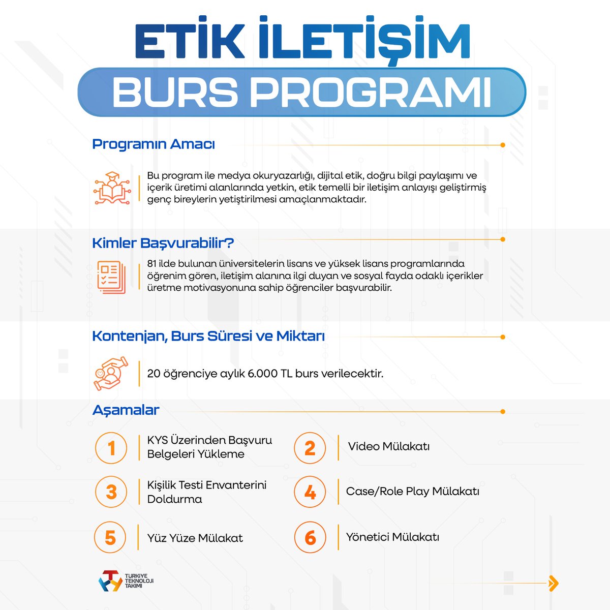 🚀 Genç yetenekler aranıyor!
T3 Vakfı burs başvuruları başladı 💡
🎓 AI • Etik İletişim • Sen Geleceksin
💸 6.000–7.000 TL burs
📅 Son gün: 30 Ekim 2025

👉 sosyal.turkiyeteknolojitakimi.org
#T3Vakfı #MilliTeknolojiHamlesi #BursProgramı