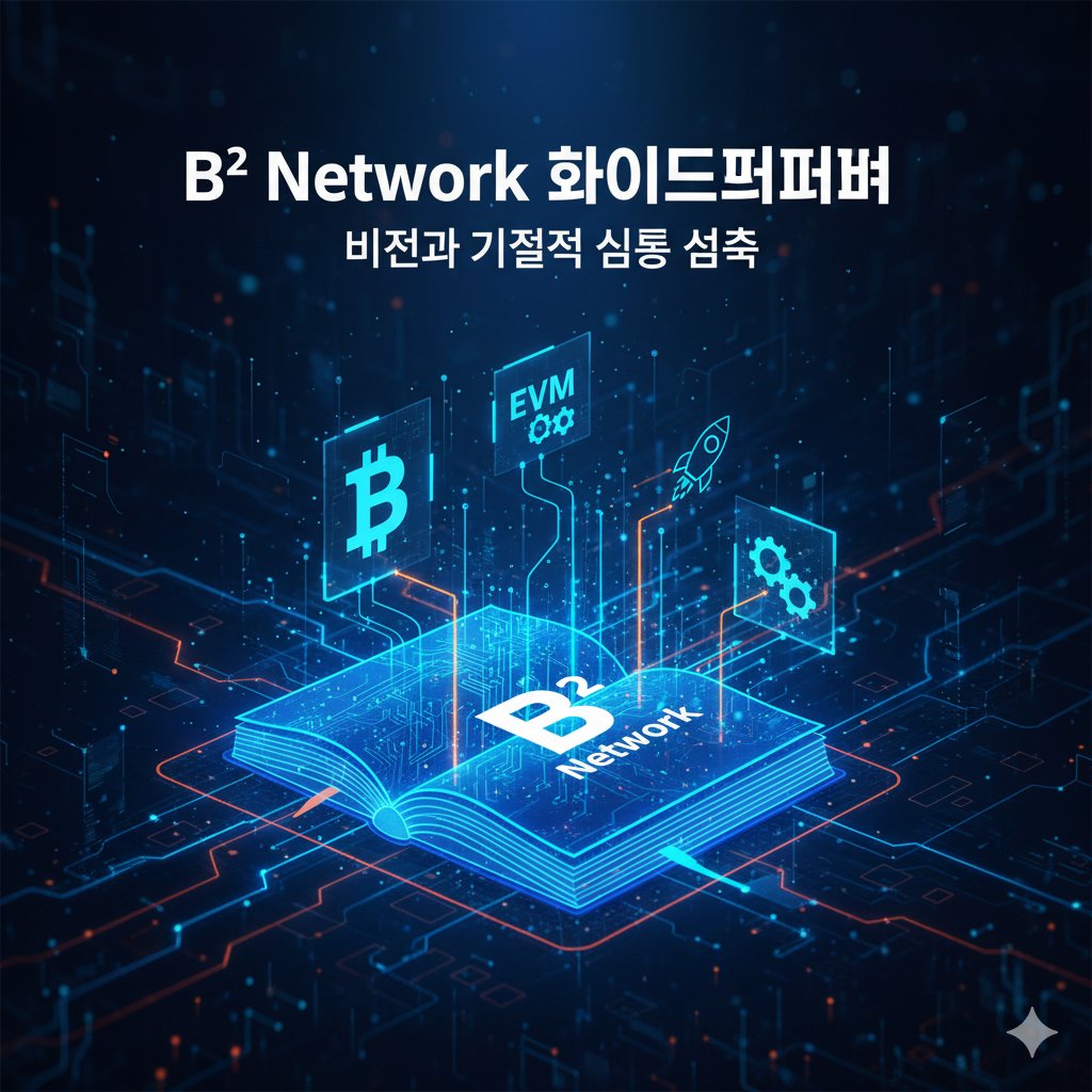Kimoseul's tweet photo. B² Network의 비전과 기술적 심층 분석! 📚 우리의 화이트페이퍼에서 비트코인 기반의 EVM 호환성 레이어2 솔루션이 어떻게 작동하는지 자세히 알아보세요. 미래 블록체인의 청사진이 여기 있습니다. @BSquaredNetwork https://t.co/J4F8QddTLy