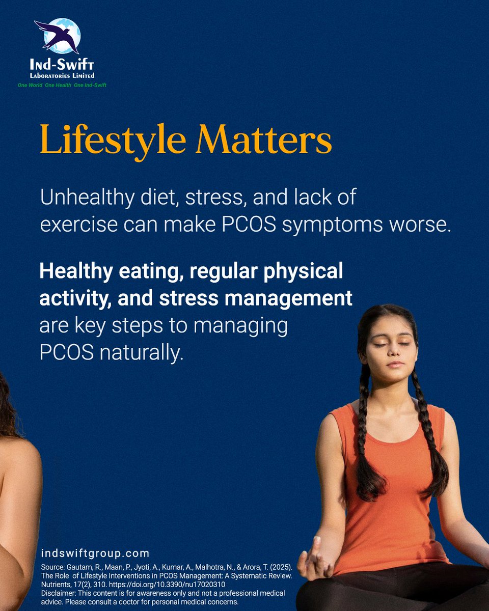 indswiftlabs's tweet image. PCOS is more common than many realize — but with the right awareness and care, it’s completely manageable.

🌐 Visit us: indswiftgroup.com
📌 Follow us: Facebook | LinkedIn | Twitter | Instagram

#PCOSAwareness #WomensHealth #IndSwiftLabs #IndSwiftGroup #OneWorldOneHealth