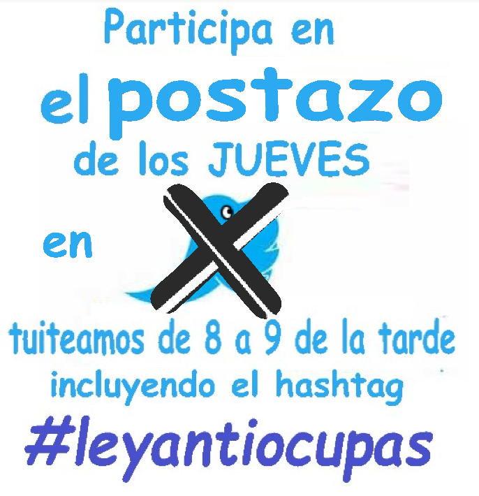 Hay que retuitear todo lo que merezca la pena difundir y la defensa de las víctimas de okupación e inquiokupación la merece y mucho. Haz retuit, por favor, no cuesta nada y ayuda mucho 
Échanos una mano. Los jueves de 8 a 9 pm  tuitea con nosotros #leyantiocupas