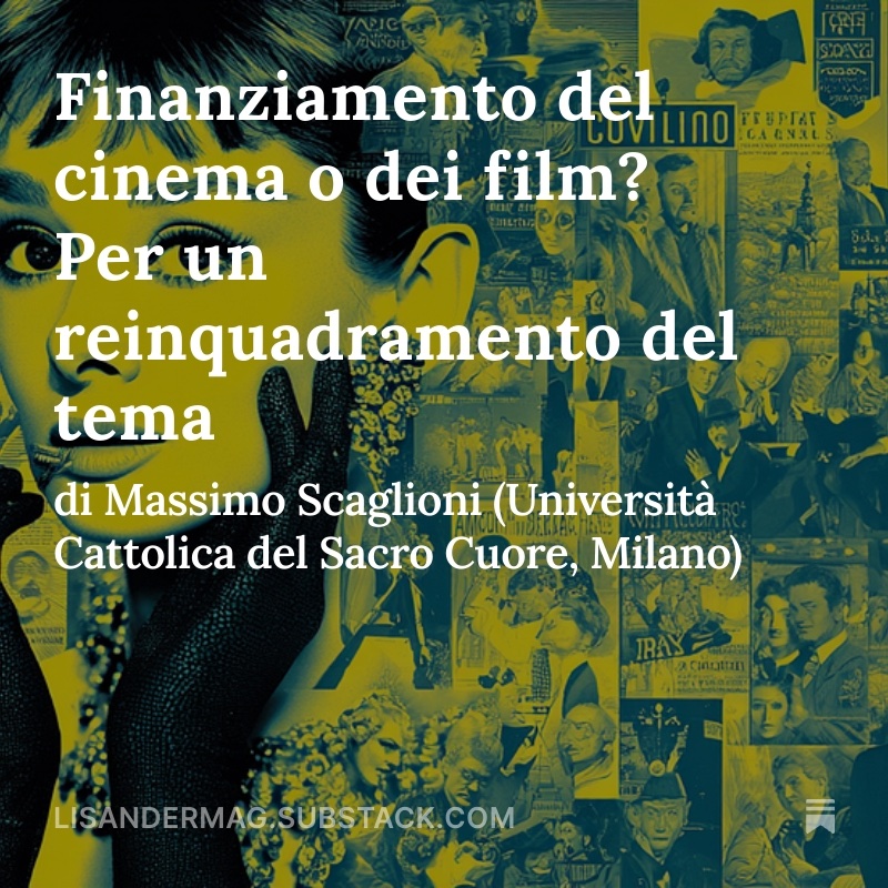 La domanda da farsi non è se il finanziamento pubblico sia utile, ma in che modo l’intervento statale sia effettivamente in grado di generare conseguenze positive piuttosto che sprechi o posizioni di privilegio. 

Massimo Scaglioni per Lisander: lisandermag.substack.com/p/finanziament…