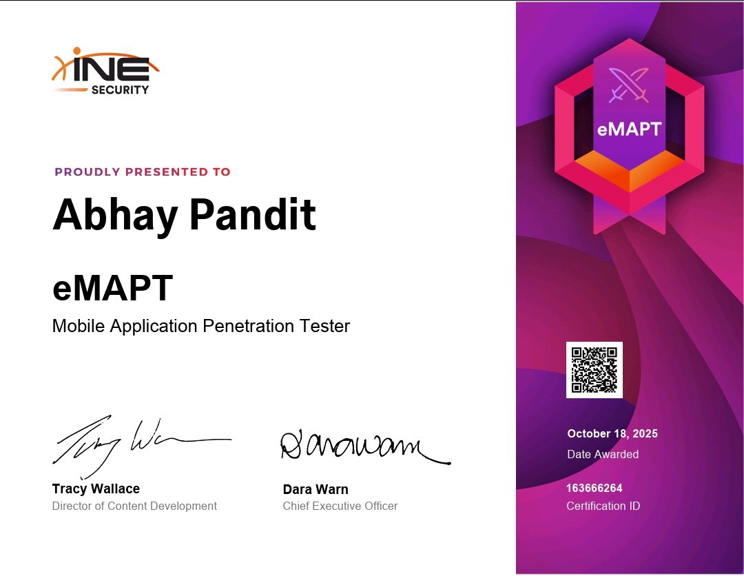 HUNTYT07's tweet image. I recently passed eMAPTv2 . 
It&apos;s a  nice experience learning mobile pentesting (Android or iOS) 

If anyone is preparing for that ,feel free to reach out to me .

#eMAPT #OSEE  #OSCP #OSWE #OSED #OSEP #Mobilepentesting