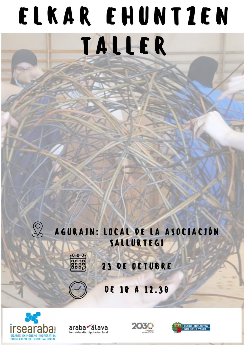 Mujeres del programa OINEZ del IFBS, junto con diversas Asociaciones de los municipios de la Llanada Alavesa, se reúnen  hoy para trabajar juntas en un proceso de creación artística. Una actividad  promovida desde IRSEARABA en el marco de los bonos agenda 2030 del Gobierno Vasco.