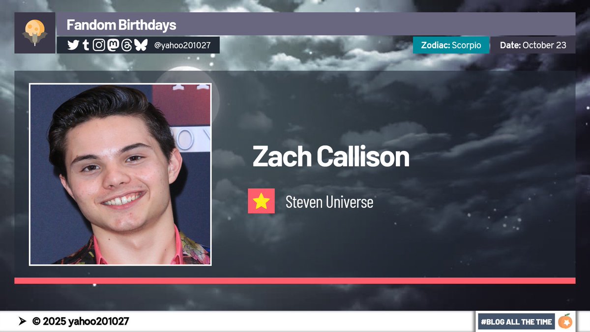 Happy Birthday to the voices of the characters of both Steven Quartz Universe and Onion on the Cartoon Network series Steven Universe (2013-2019) and Steven Universe Future (2019-2020), Actor <a href="/ZachCallison/">.</a>. #StevenUniverse #StevenUniverseFuture #FandomBirthdays