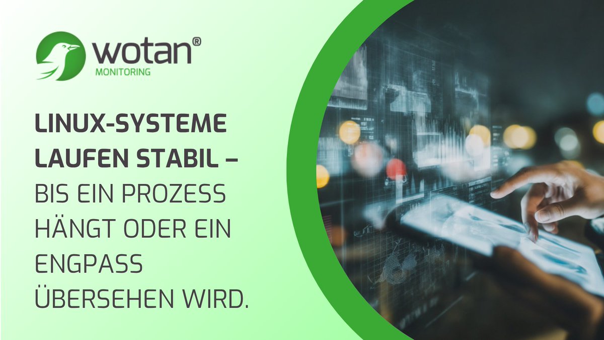 WotanMonitoring's tweet image. Linux-Systeme laufen stabil – bis ein Prozess hängt oder ein Engpass übersehen wird.
#WOTAN Monitoring macht Performance, Verfügbarkeit und Sicherheit sichtbar.
Ein Dashboard. Volle Kontrolle. Auditbereit.
🔗 shorturl.at/6at1h
#LinuxServer #ITManagement #MadeInAustria…