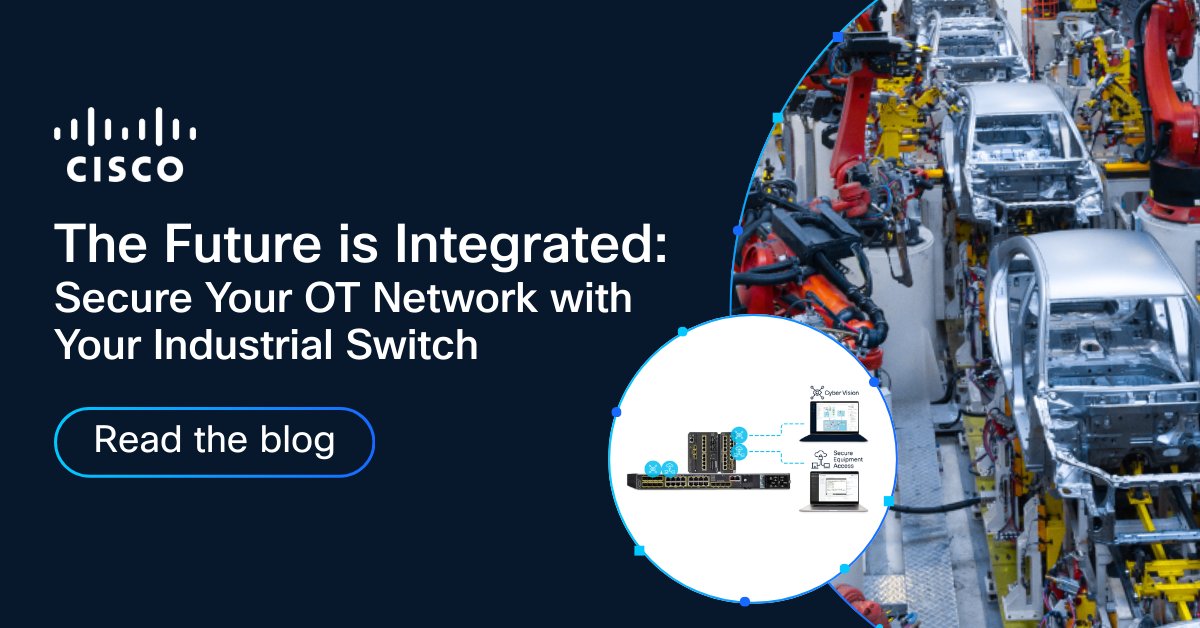 CiscoIIoT's tweet image. Ready to modernize and secure your industrial network? Our latest offer makes it easier than ever to achieve comprehensive OT visibility and secure remote access, all from your industrial switch. 🙌
Discover how you can unlock powerful benefits:
cs.co/6010AC1Z8