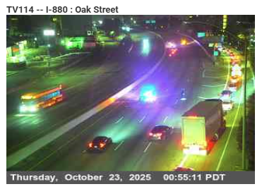 KCBSAMFMTraffic's tweet photo. #Oakland -- The @CHPoakland is clearing a wreck on northbound #Interstate880, just north of 5th Avenue/Embarcadero. Traffic being diverted to Oak Street. (Photo: @CaltransD4) #KCBSTraffic. https://t.co/DCpJHT6zdR