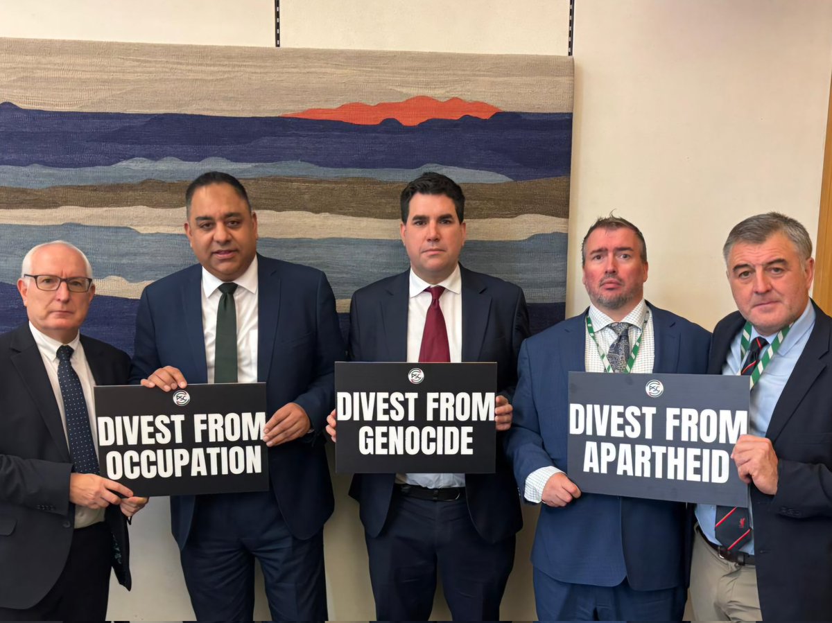 RichardBurgon's tweet image. Most people would be horrified if their pension was invested in companies linked to Israeli war crimes.

Great to join fellow Labour MPs in support of @neilforpoole's Pensions Bill Amendment to divest LGPS pension funds from firms complicit in Israel's crimes against Palestinians