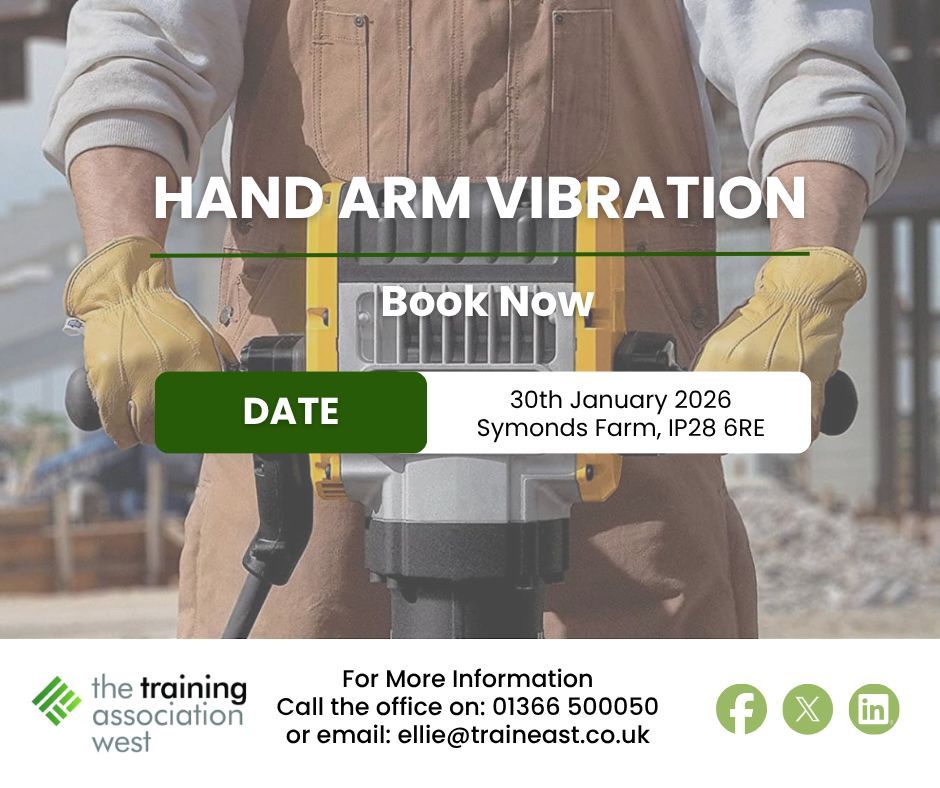 TtaWest's tweet photo. Today’s Highlighted Course: 'Hand Arm Vibration'

Part of this season's Winter Training Programme, learn to assess &amp; manage risks from hand-arm vibration, incl HAVS monitoring.

📅 Book Now: https://t.co/9HlihGcSWG 

📖 View the full Training Programme: https://t.co/i1zVpruycR https://t.co/YhJXkAUdlt