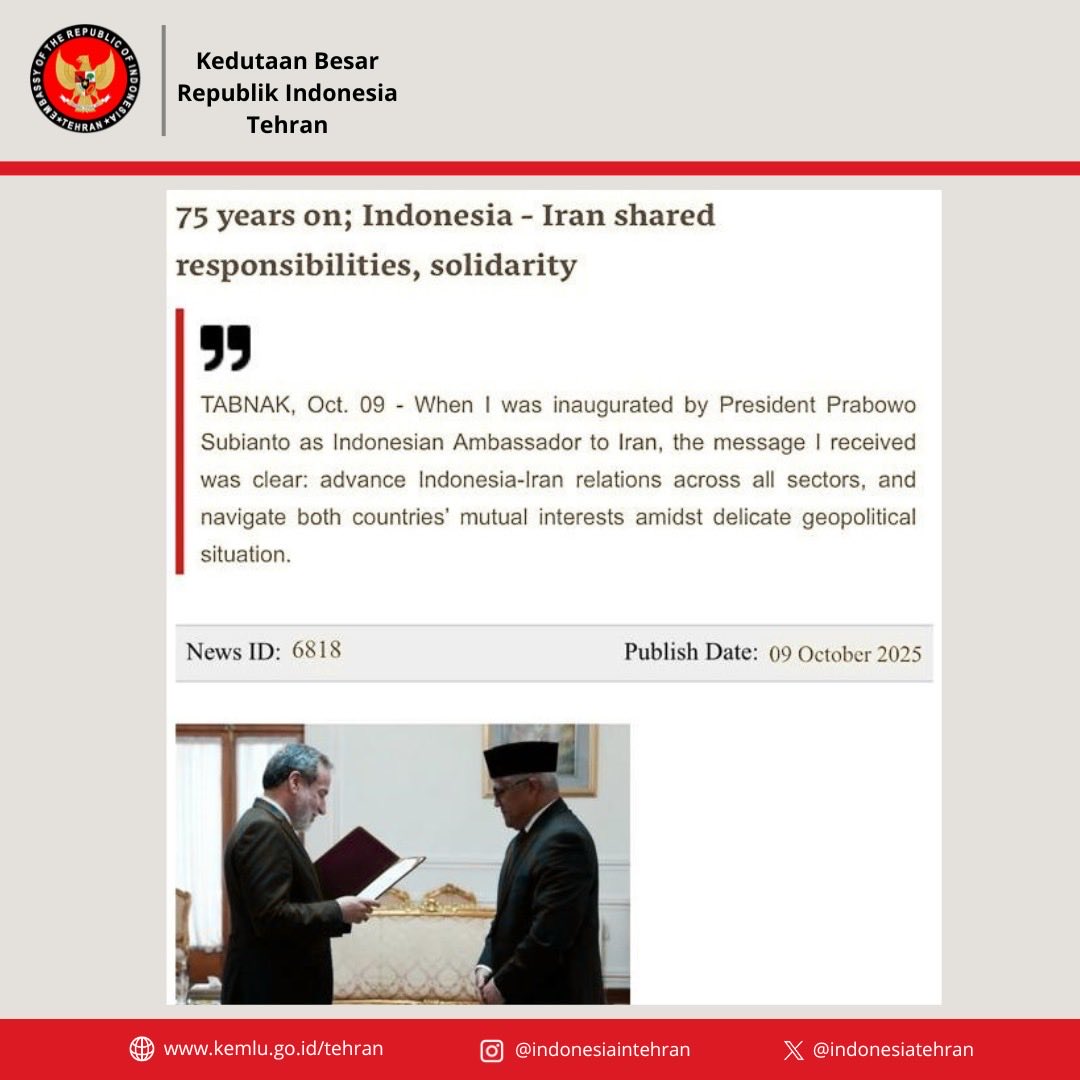 Embassy of the Republic of Indonesia in Tehran tweet media
