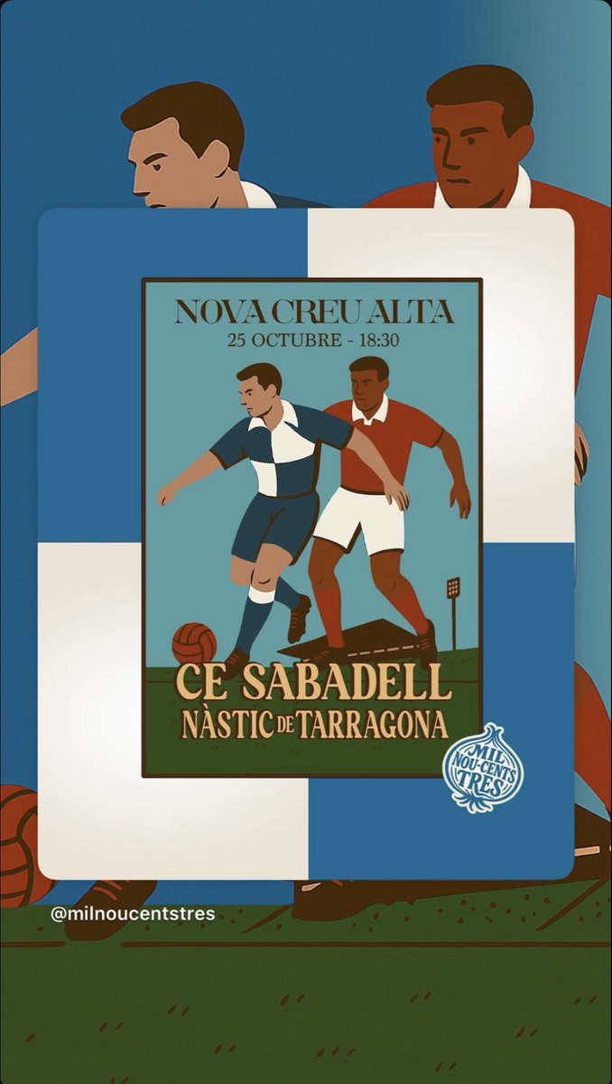 🔵⚪️ CE SABADELL Vs NÀSTIC 🔴⚪️

El fútbol de la gent
Que parli el fútbol.
Que guanyi la passió i el fútbol modest.

#derbi #cesabadell #nastic #sabadell #nastictarragona #novacreualta