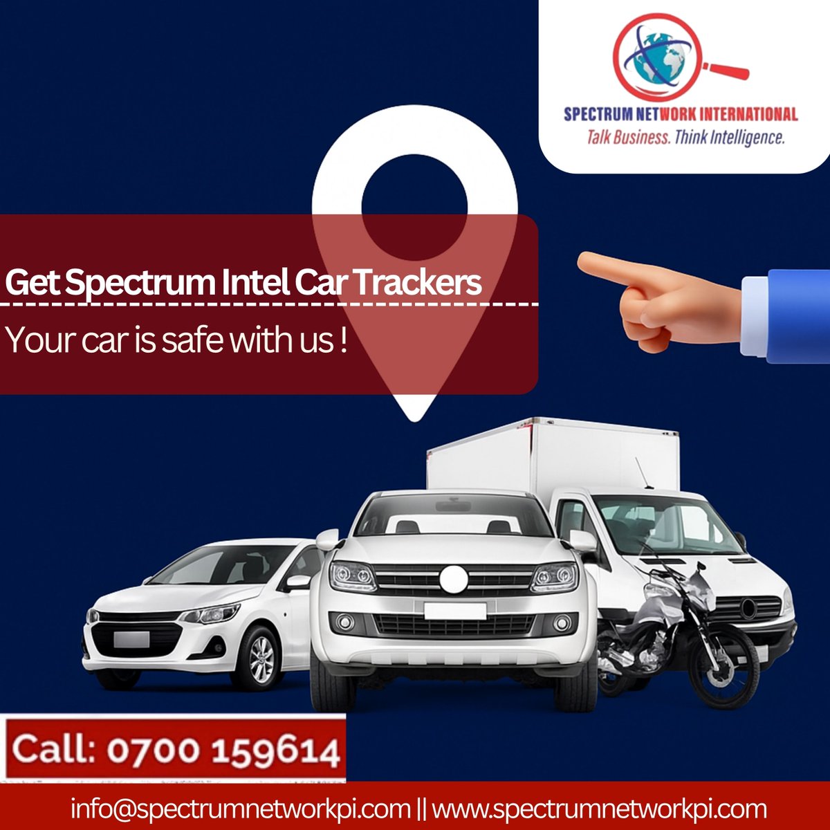 SpectrumNetwor4's tweet image. 🚗🔒 Stay in control wherever you go!
With Spectrum Intel Car Trackers, your vehicle’s safety is always in your hands.
💡 Reliable. Smart. Secure. Because your car deserves the best protection!
Hashtags:
#SpectrumNetwork #CarTracking #VehicleSecurity #GPSMonitor
