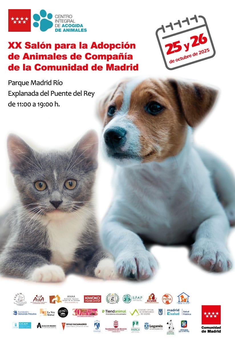 Leganes_MAmb's tweet photo. 💙🐾#Leganés participará en el XX Salón para la Adopción de Animales de Compañía de la @ComunidadMadrid, un gran evento para fomentar la adopción y dar visibilidad a los animales que esperan una segunda oportunidad 🐶🐈

📅 25 y 26 de octubre 
⏰ 11:00 a 19:00h
📍Explanada Puente del Rey (Parque Madrid Río)
 
¡Os esperamos! ⤵️