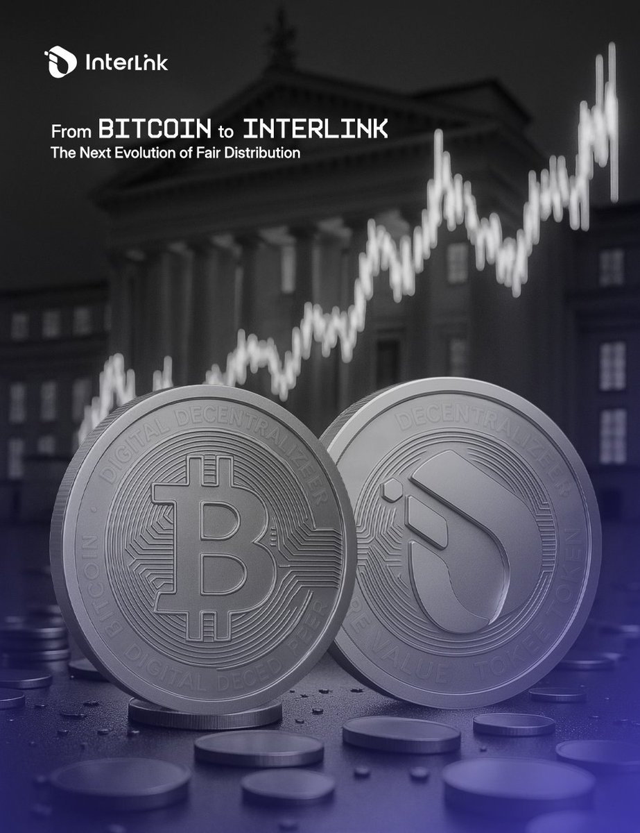 inter_link's tweet image. From Bitcoin to InterLink: The Next Evolution of Fair Distribution
1. Bitcoin: The Beginning of Digital Freedom
Bitcoin was the world’s first breakthrough in decentralized digital money. It proved that value could exist and move without banks or governments, secured purely by…