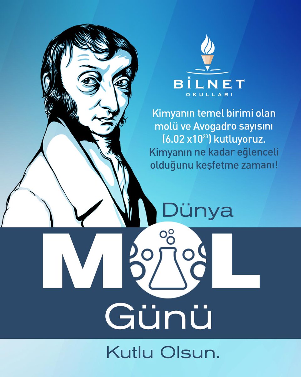 23 Ekim Dünya Mol Günü

#BilnetOkulları #BilnetSchools #DünyaMolGünü #AvogadroSayısı