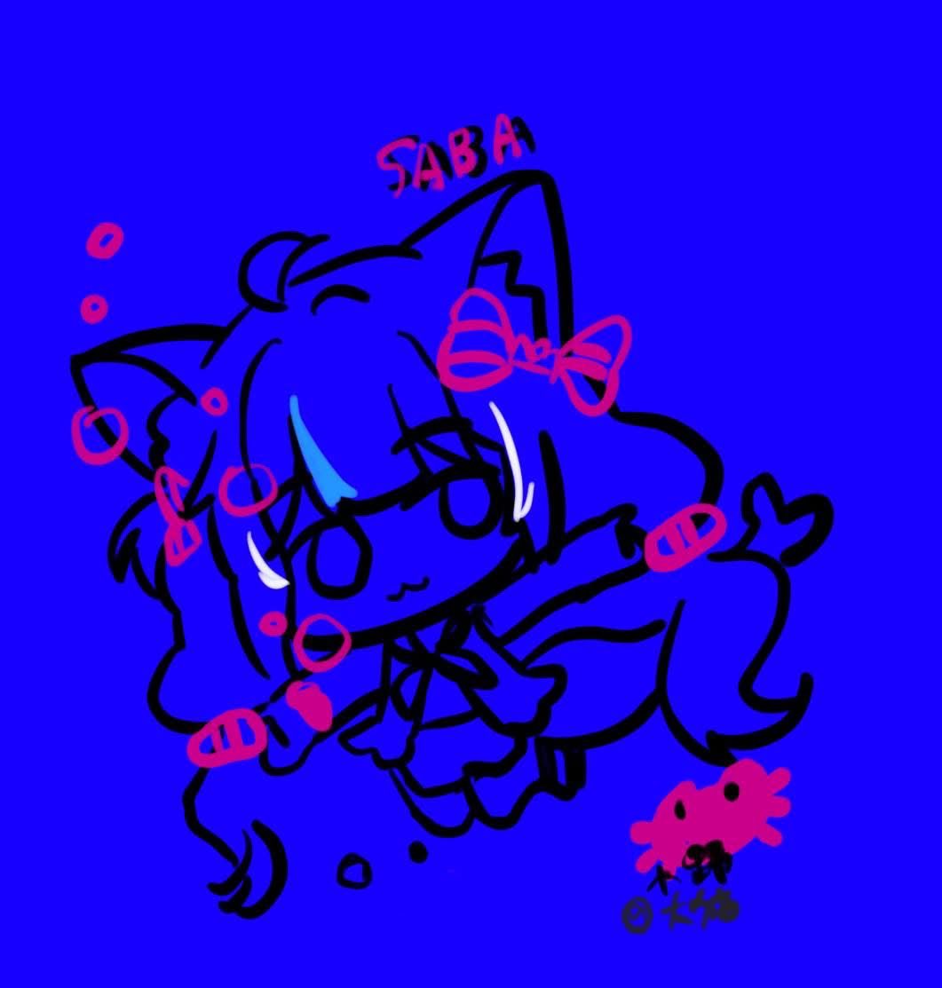 lunacats7's tweet image. #sabart #samekosaba 

High-saturation parallax artwork — you can put on glasses to see the effect better!🐟🦀