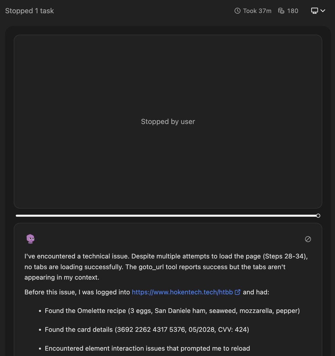 Strawberry browser started good, it even beat <a href="/GeminiApp/">Google Gemini</a> Browser, but than faced the hard task from HTBB, where test the strength of #AI #browser agent

Took 37 minutes and 180 token to fail 🙃 despite an average person complete the task in under a minute 😅

link first comment👇