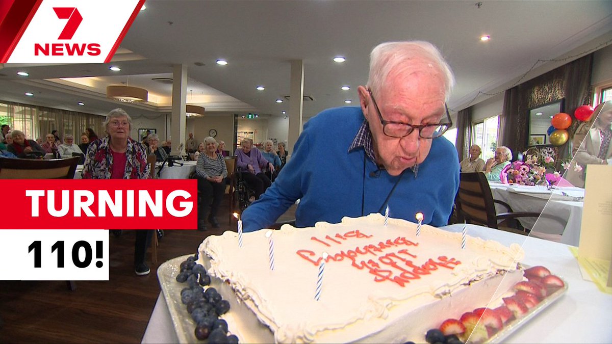 Victoria's oldest man, Bill Morgan, turned 110 today. At his party, he stressed he has still got a lot more to do in life. youtu.be/pUxd9OOIUto <a href="/NickMcCallum7/">NickMcCallum7</a> #7NEWS