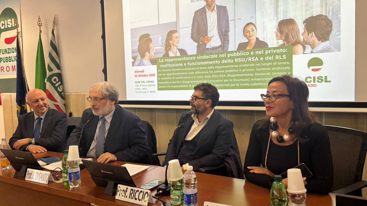 Cisl_Lazio's tweet photo. Inizia a #Roma nella sede @cisl_fplazio il Corso di Formazione della Cisl Lazio: La Rappresentanza sindacale nel pubblico e nel privato. Costruzione e funzionamento della RSU/RSA e del RLS.
Apre i lavori Enrico Capuano, il Corso sarร condotto dal Prof. Luigi Di Santo #Unicas https://t.co/C9FI5Aonjm