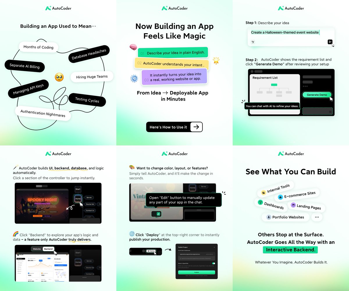 autocoder_cc's tweet image. 🔥From Idea to Fully Editable App in Minutes 🔥
💡Got an idea? AutoCoder turns it into a deployable app with a complete backend.
🎁Everything is fully editable and free for now.
Watch the quick tutorial to see how. ⬇️
#AutoCoder #ai #TechTutorial #NoCode #UIDesign #FreeTools
