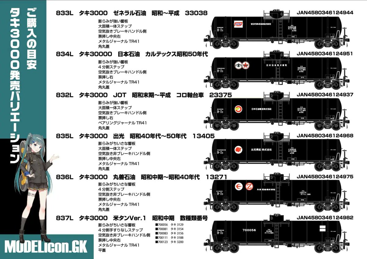モデルアイコン（J）タキ3000 完成品サンプル 渋谷店でサンプル品を