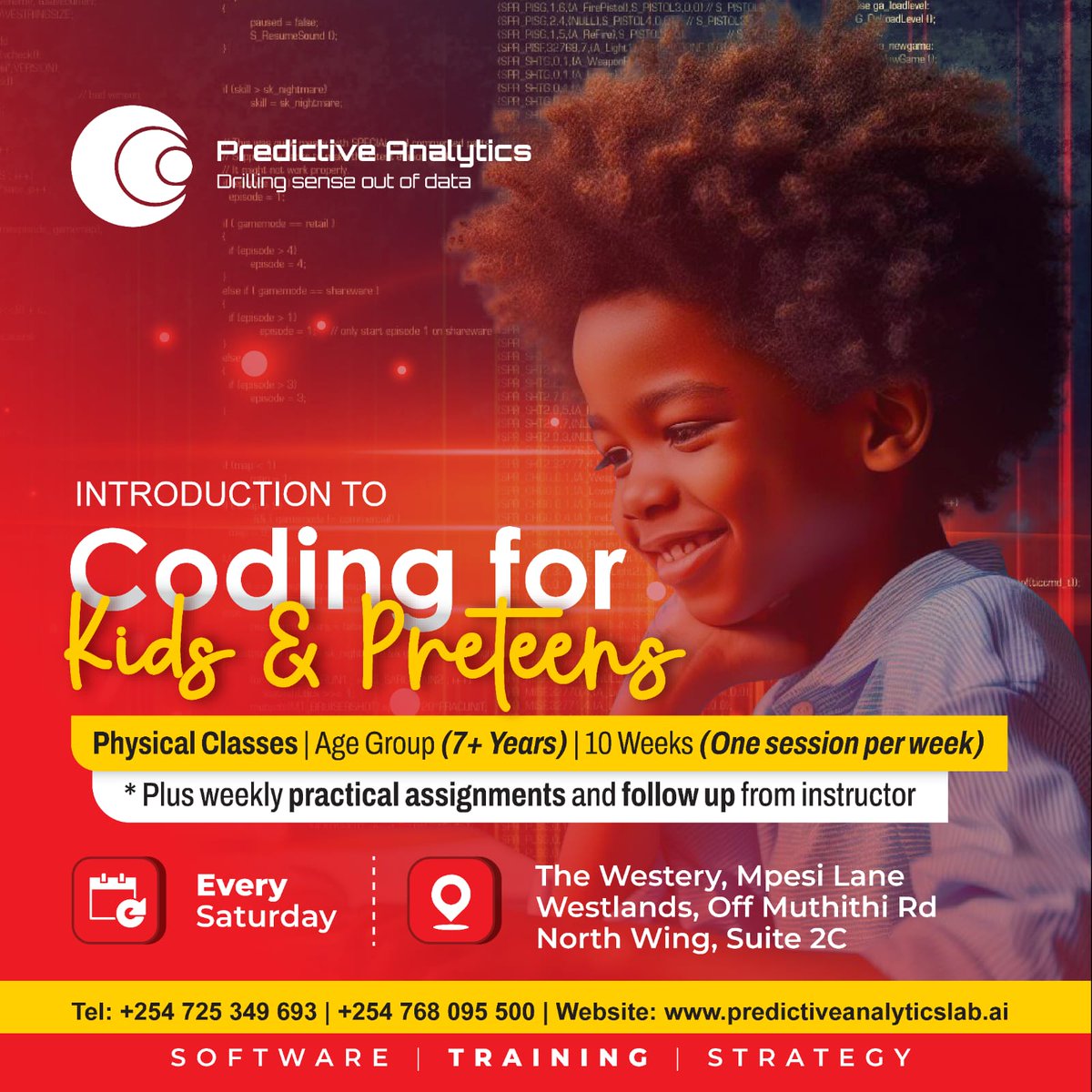 PredictiveLabKe's tweet image. This school holiday, keep your child curious, creative, and engaged! Our Coding for Kids program is designed to spark curiosity, creativity, and problem-solving skills in young minds.Enroll now to give your child a head start in tech: predictiveanalyticslab.ai/codign-for-kid…

#CodingForKids