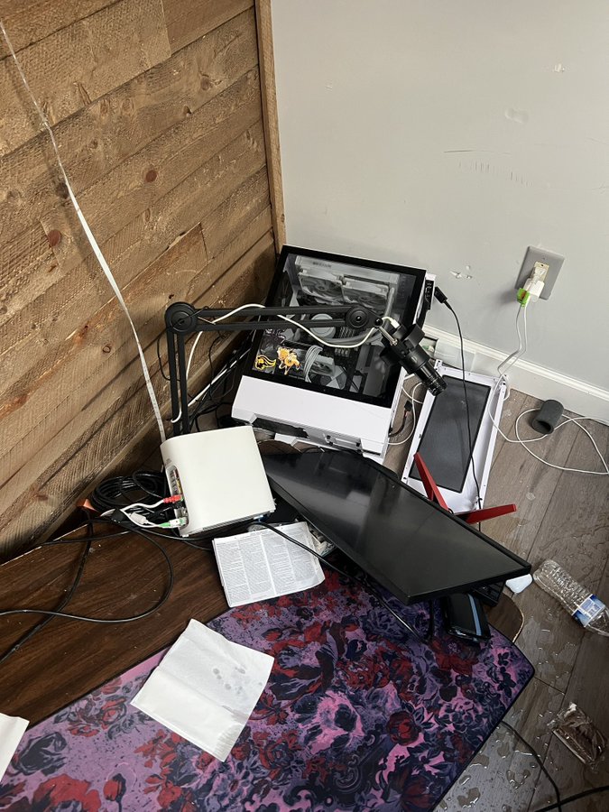 G0OTER's tweet photo. I just smashed my tv in front of 30 guests at my party because of Valve. My wife just took our crying kids and said they’re all spending the week at a hotel. This company has ruined my life and my financials. I can’t handle this anymore. Goodbye CS2. You lost a player https://t.co/UBlzUSDHCR