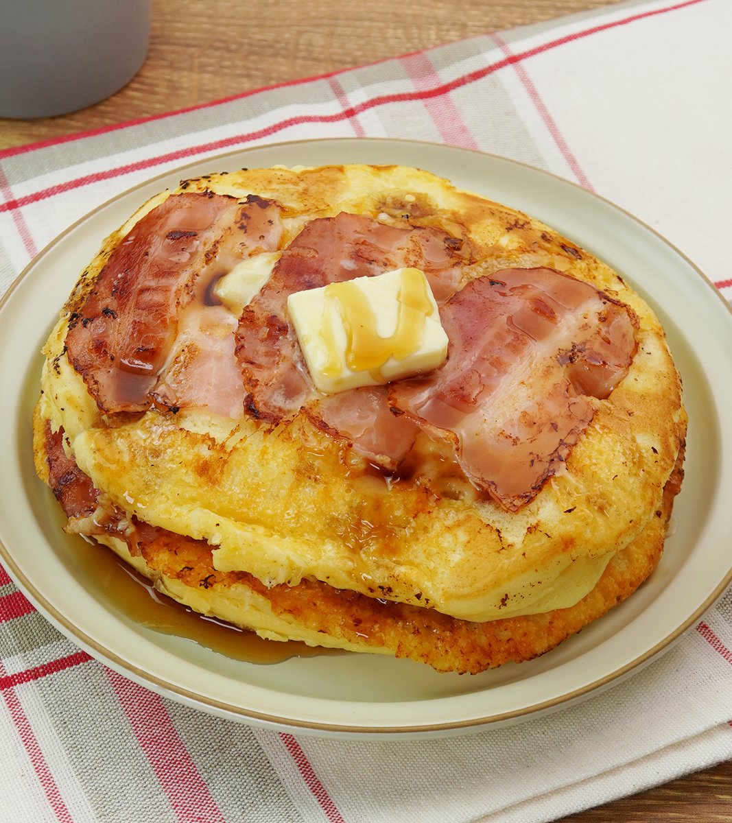 理想のホットケーキが、できた。 甘じょっぱくて最高のこいつを見てくれ。