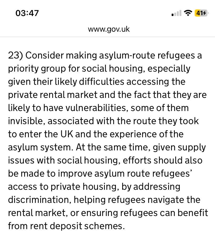 Gem Gillespie (@gillespieg22646) on Twitter photo <a href="/NotFarLeftAtAll/">WeGotitBack 🏴🇬🇧🇺🇸</a> So the government now claims that “asylum route refugees” priority for social housing because they have vulnerabilities some of them invisible!!! Associated with the route they took to enter the uk and their experience of the asylum system…special treatment for breaking our laws <a href="/NotFarLeftAtAll/">WeGotitBack 🏴🇬🇧🇺🇸</a> So the government now claims that “asylum route refugees” priority for social housing because they have vulnerabilities some of them invisible!!! Associated with the route they took to enter the uk and their experience of the asylum system…special treatment for breaking our laws